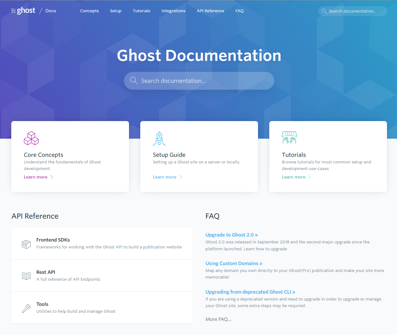 An early version of Ghost Docs